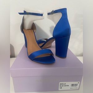 Madden Girl Beella Blue Satin Heels
